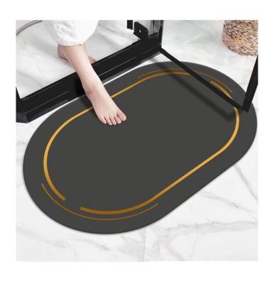 China Customized Washable Soft And Comfortable Water Diatom Absorbent Blankets For Door Mat Bathroom Mat Non-slip Bath Blanket for sale