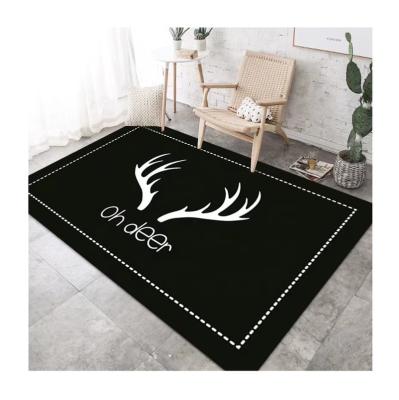 China Customized Design Washable Crystal Velvet Carpet Covers Living Room Decoration Easy To Clean Gallery Mat for sale