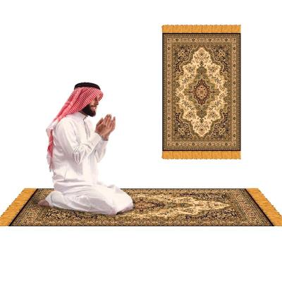 China Ramadan Gift Eid Mubarak Gift Washable Prayer Rug For Muslim Carpet Covers for sale