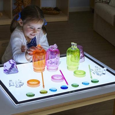 China Ultra Bright Kids LED Light Board In Home Learning Supplies For Sensory Play Rectangle And Square for sale