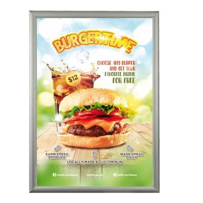 China Restaurant Menu Board Backlit Aluminum LED Snap View Signs Restaurant Menu Board Slim Led Drinks Coffee Picture Frame For Advertise Display for sale