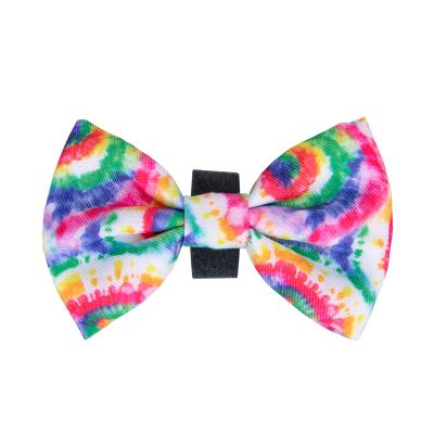 China Custom OEM Sublimation Polyester Wholesale Cute Match With Collar Dog Bow Tie for sale