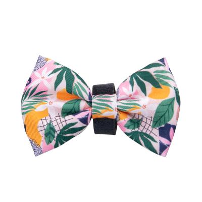 China New Collection OEM Polyester Custom Padded Pattern Pet Bowtie Accessories for sale