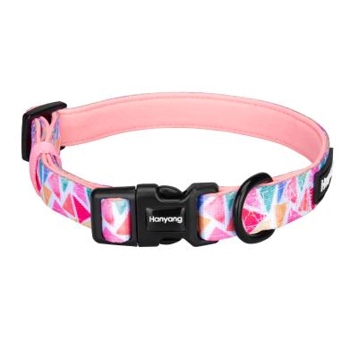 China Fashion Beautiful Colorful Neoprene Custom Adjustable Puppy Pet Collar for sale