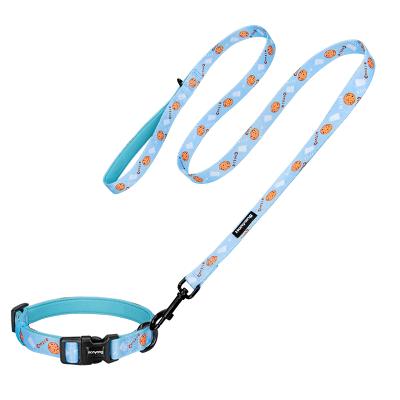 China Padded Polyester Sublimation Dog Collar With Removable Bow Tie for sale