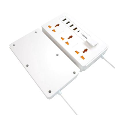 China 5 USB Power Socket Residential/General Purpose White UK Socket With Fuse Outdoor Socket Trend New Power Strip Extension Socket Extension Cord for sale