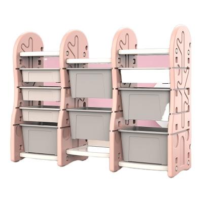 China Modern hot goods multi-layer storage cabinet for children baby toys finishing bookcase environmental protection PE material for sale