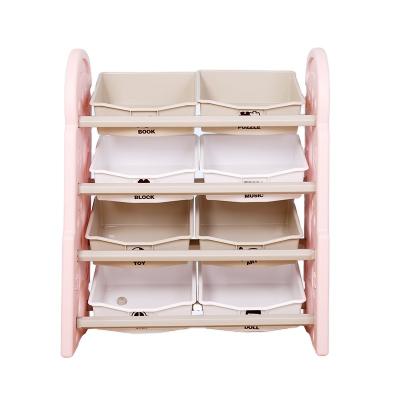 China Modern hot goods multi-layer storage cabinet for children baby toys finishing bookcase environmental protection PE material for sale