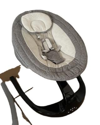 China Modern Warm Baby Rocking Chair Dark Gray Rocking Bed 360 Degree Rocking Design Rotatable Electric External Baby Music USB Bed for sale