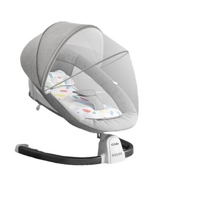 China Modern Hot Selling Adjustable Electric Crib Baby Rocking Chair Multifunction Led Touch Screen Dark Gray for sale