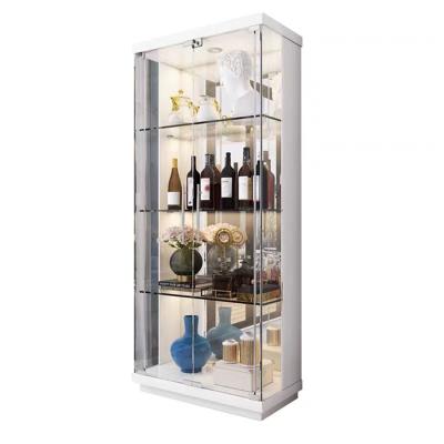 China No Deformation Living Room Luxury Premium Modern Glass Display Showcase Home Wine Cabinet for sale