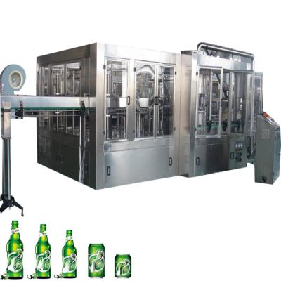 China 375ml automatic beer filling machine glass bottle beer bottle machine food carbonated beverage filling machine line for sale