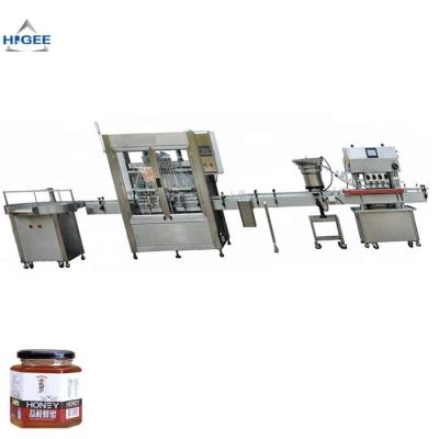 China Small automatic food honey bottling machine/labeling machine oil filling and capping machine for sale