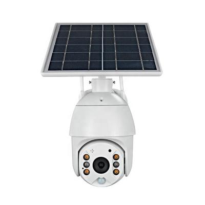 China Built-in Siren Cloud Storage 4g Sim Card Solar Ip Security Camera Low Power Outdoor Waterproof System for sale