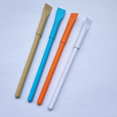 China Promotional Ballpoint Pen Promotional Ball Point Paper Pen Recycled Pen Eco Friendly With LOGO for sale