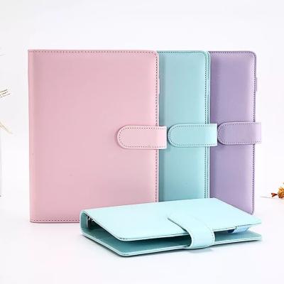 China Promotion\Business\Planner Binder A5 A6 Ring Pink Notebook Loose Leaf School\Office 6 Binding with PU Leather Cover for sale