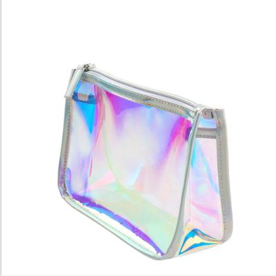 China Eco-friendly OEM PVC Zipper Travel Bag Promotional Zipper Heat Seal Clear PVC Cosmetic Bag for sale