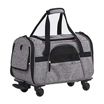 China Other Pet Carriers Wholesale Airline Approved Pet Travel Bag Puppy Cat Dog Carrier Pet Carrier Bag Soft Gray for sale