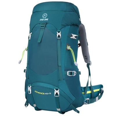 China New Design Waterproof Backpack Well-designed 70L Blue Mountain Backpack Bags 45+5L Outdoor Traveling Waterproof Hiking Backpack for sale