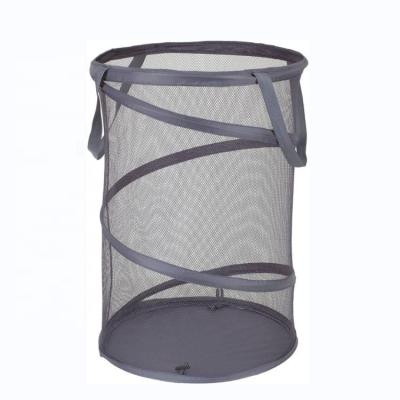 China Modern Pop Up Folding Laundry Hampers Mesh Popup Laundry Hamper Collapsible with Reinforced Carry Handles for Kids Room College Dorm for sale