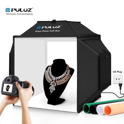 China Taking Nice Photos Latest Free Box PULUZ 40cm 72W 5500K LED 600D 4 Color Photo Photography Studio Backdrops Nylon Fabric Photo Box Light Box for sale