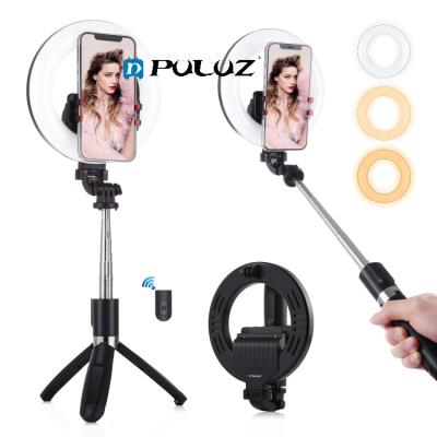 China PULUZ 6.3 Inch 16cm Ringlight LED Live Broadcast Vlogging Selfie Livestreaming PORTABLE Photography Light with Selfie Stick Tripod Mount for sale