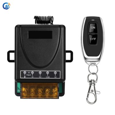 China DC 12v 24v 10A 1ch Easy Wireless Relay RF Receiver Dry Contact Installation Door Wireless Remote Control Switch for sale