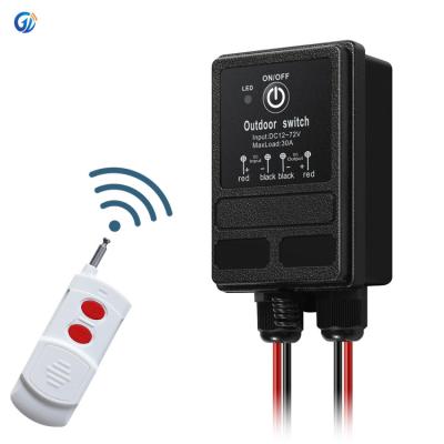 China Wholesale Smart Home RF 40A Outdoor Waterproof Wireless Remote Control 12v-72v Ignition Switch, DC Breaker for Solar Panels Pumps Motor for sale