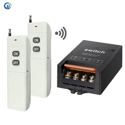 China Smart Home RF 12v Eu 12v DC Light 40A Relay Remote Downhole Transmitter and 2 Gang Wireless Remote Control Switch for Water Pump and Motor for sale