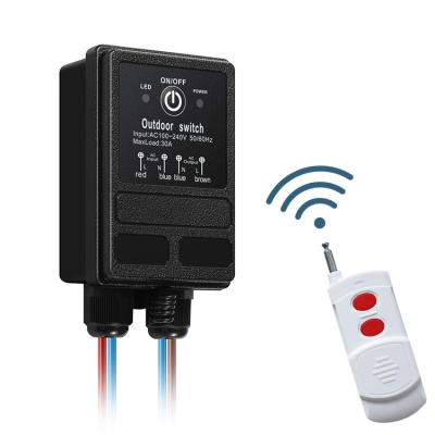 China Waterproof Long Range 40a AC Circuit Breaker Controller, Outdoor Water Proof 220v Wireless Remote Control Switch For Disposal Waste Light for sale