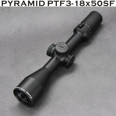 China Aluminum Alloy Pyramid Turret PTF 3-18x50 SF FFP Premier Focal Plane Differential Rifle Tactical Cross Scope for sale