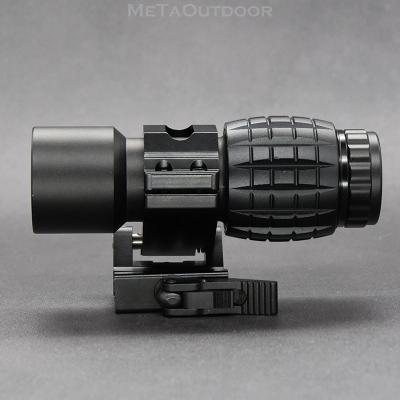 China 6061-T6 Aluminum Alloy Tactical 3x Magnifier Fit 1x Dot Rifle Scope Sight For Red 1913 Side QD Picatinny Rail Mount for sale