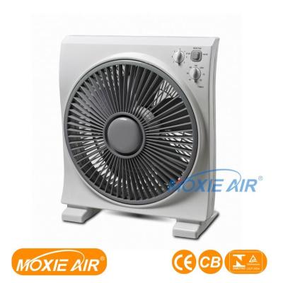 China 12 inch industrial box fan with 1 hour timer for desk and bed room for sale