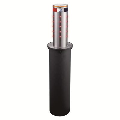 China 2021 New Arrival Red Lightning Outdoor Led Warning Lights Stainless Steel Hydraulic Bollard for sale