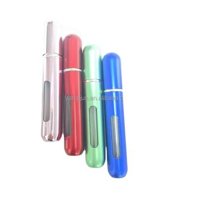 China Leak Proof 5ml Perfume Spray Bottle Mini Portable Refillable Aluminum Atomizer Bottles for sale