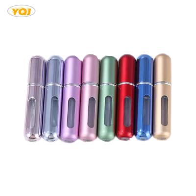 China Hot Sale Moq Travel Twist Metal Perfume Glass Atomizer 5ml Small Leak Proof for sale