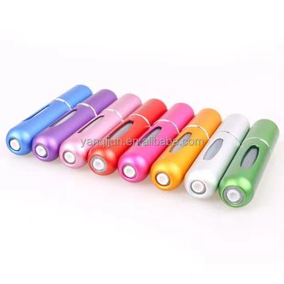 China Leak Proof 5ml Multi-Use Color Travel Mini Metal Perfume Atomizer Spray Bottle for sale