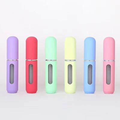 China Leak Proof 5ml Mini Round Travel Perfume Refillable Atomizer Container for sale