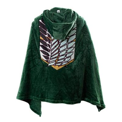 China Attack on Titan Attack on Titan Wings of Liberty Flannel Cloak Blanket Halloween Cosplay Costume Cape for sale