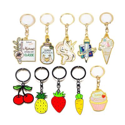 China Metal Wholesale Custom Enamel Sublimation Blank Cute Chaveiro Anime Logo Car Promotion Gift Accessories Key Chain for sale