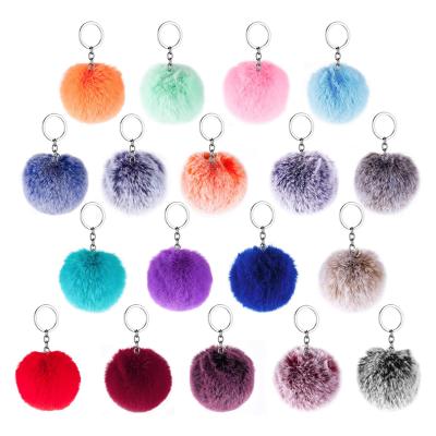 China Cute Blank Logo Tassel Key Chain Sublimation Custom Pom Pom Mute Key Chain Wholesale Manufacturers Accessories Metal for sale