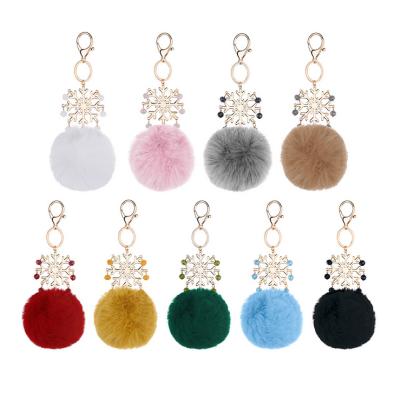 China Wholesale Pom Pom Accessories White Custom Pompom Luxury Key Chain Keychain Sublimation Logo Designer for sale