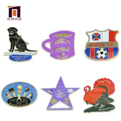 China Factory Manufacturer Custom Logo Soft Iron Metal Hard Magnet Enamel Pin Badges for sale