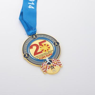 China Wholesale Cheap Agriculture Medal Custom Design Gold Marathon Fun Run Reward Enamel Plated Medal for sale