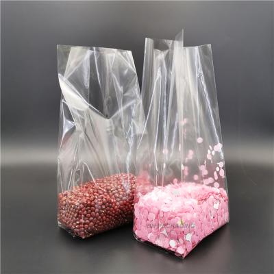 China Bio Food PLA Transparent Side Gusst Heat Sealing Vegetable Seeds Packaging Clear Ziplock Bag for sale