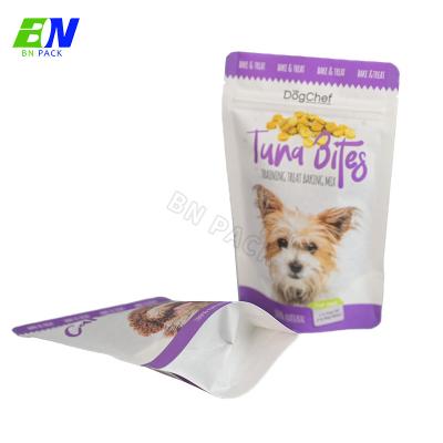 China Custom Biodegradable Recyclable Pet Food Pouch Recycled Materials Holder Eco Friendly Kraft Pouch for sale