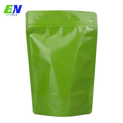 China Recycled Materials Fully Recyclable Custom Stand Up Pouch Resealable Organic Empty Kraft Paper Tea Packaging Bag With Zipper for sale