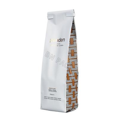 China Barrier Coffee Pouch Bag Aluminum Foil Tin Tie Packing Bags With Custom Printing Degassing Valve for sale