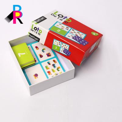 China paper & Cardboard Customized Recycled Paper Game Card Box Set Kids Education Card for sale