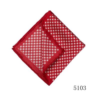 China Wholesale New Product Men's Square Grid Jacquard Colorful Business Pocket Square Silk for sale